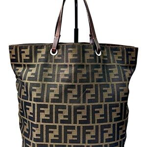 Fendi Brown and Black Tote Bag